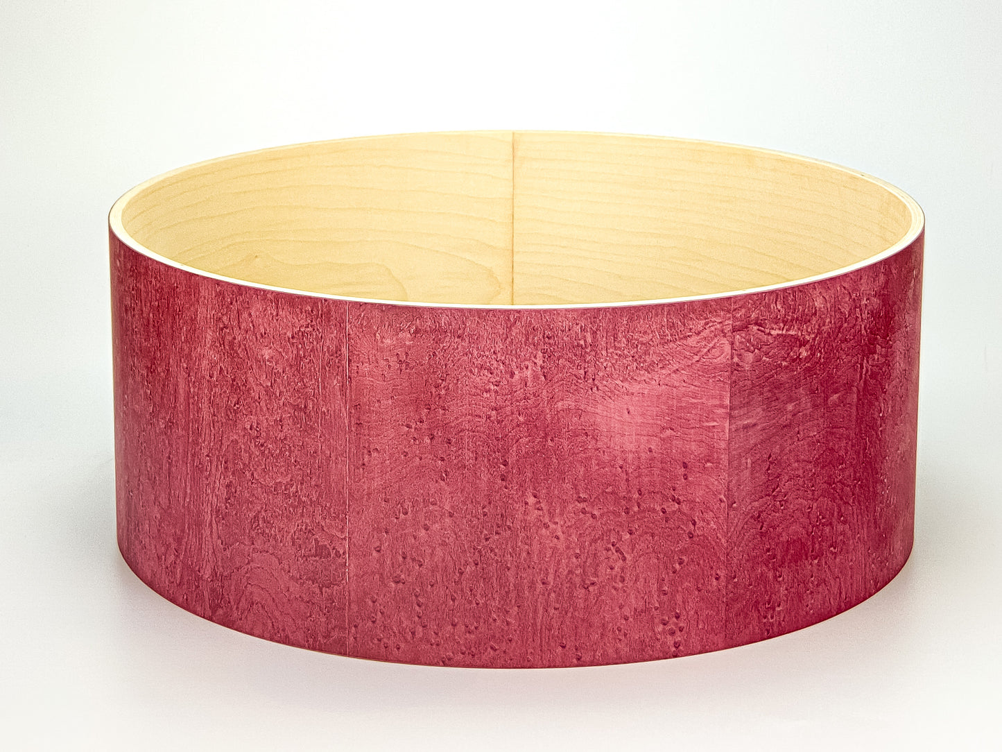 14" x 5.5" Ahorn/Maple rotes Vogelaugen-Ahorn (Red-Briar) Snareshell, 5 mm