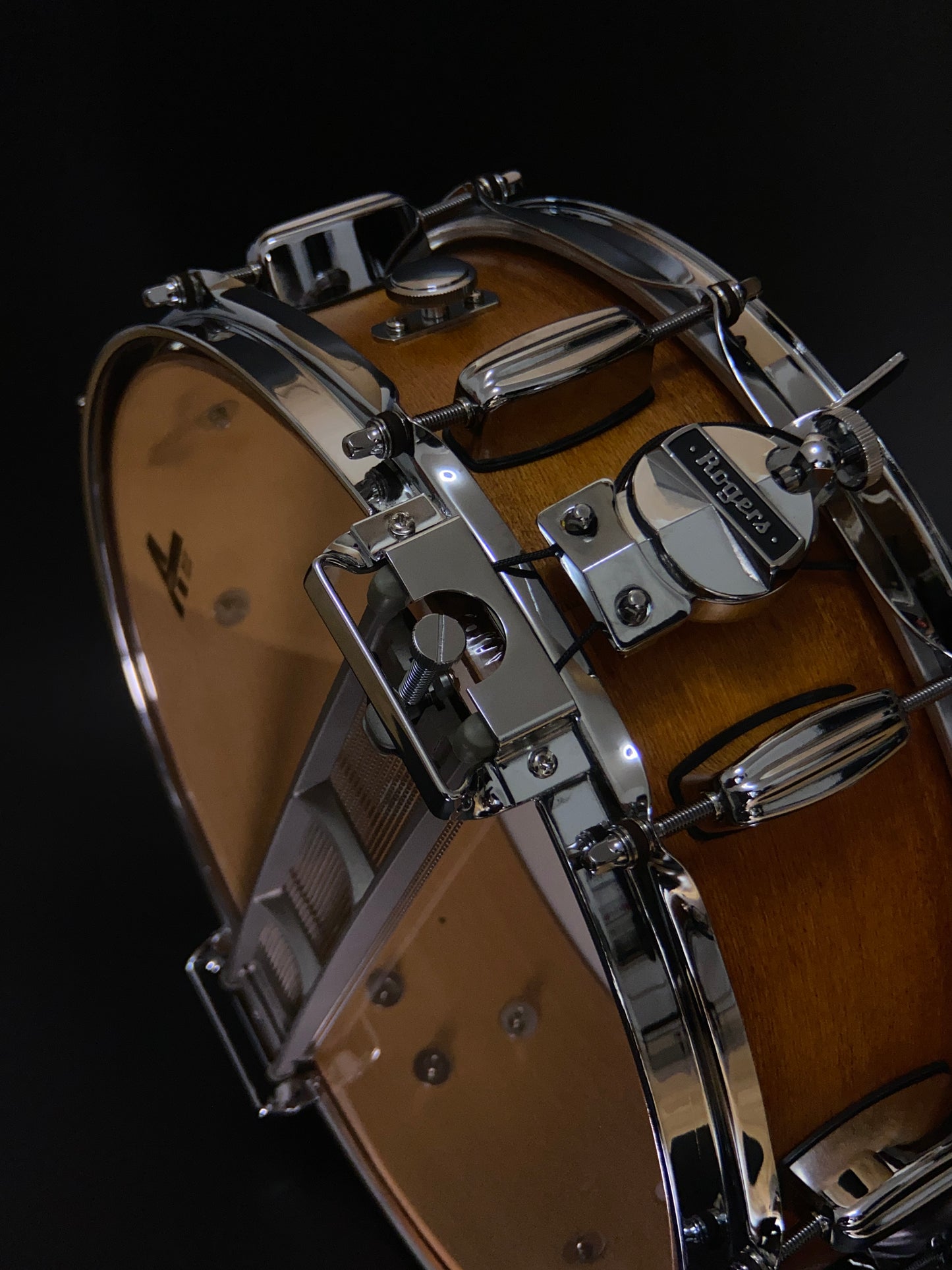 14" x 5" BearCustom Dynasonic Replica Snare, 5-Ply Buche, Vintage Sunburst