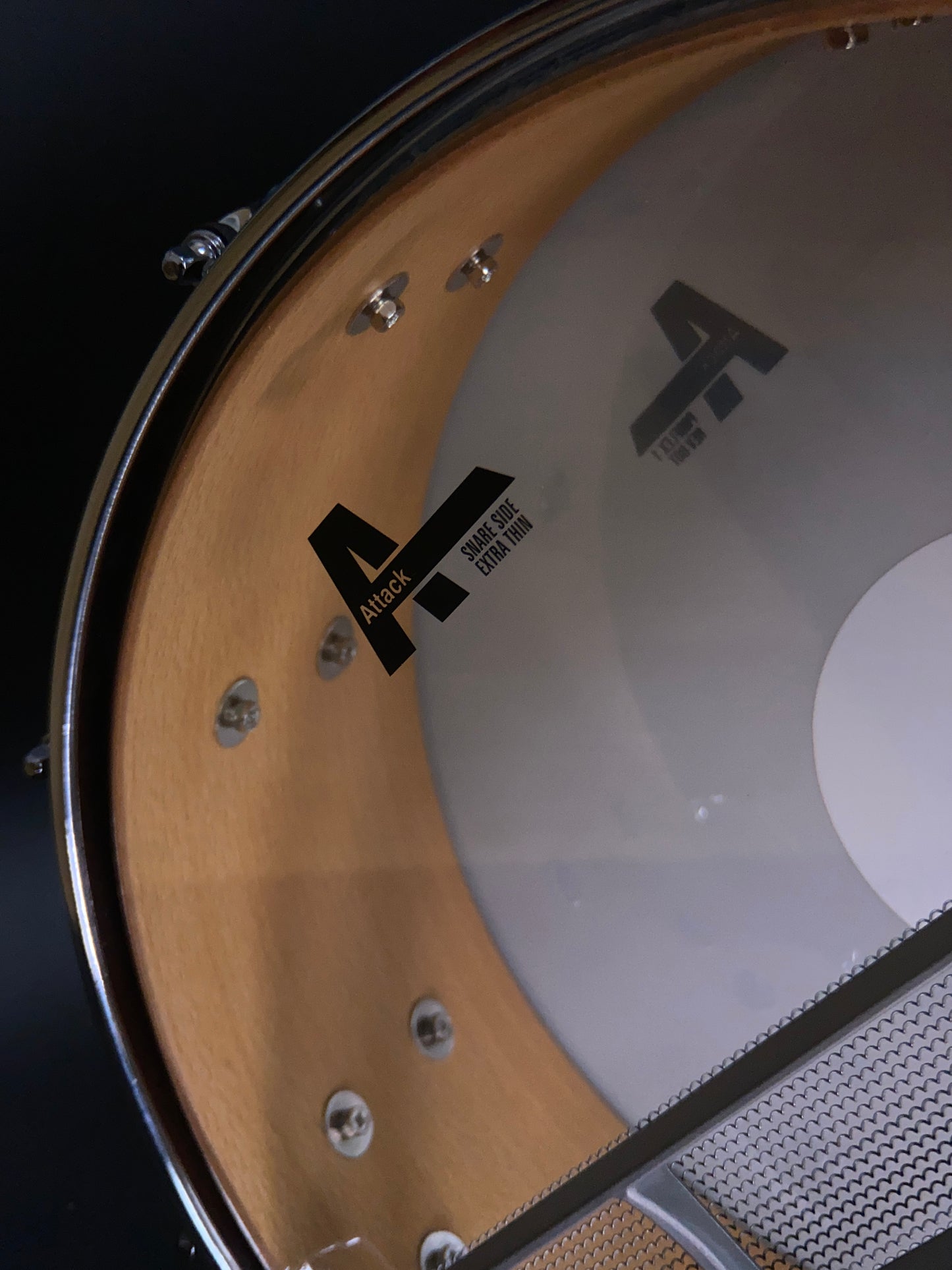 14" x 5" BearCustom Dynasonic Replica Snare, 5-Ply Buche, Vintage Sunburst