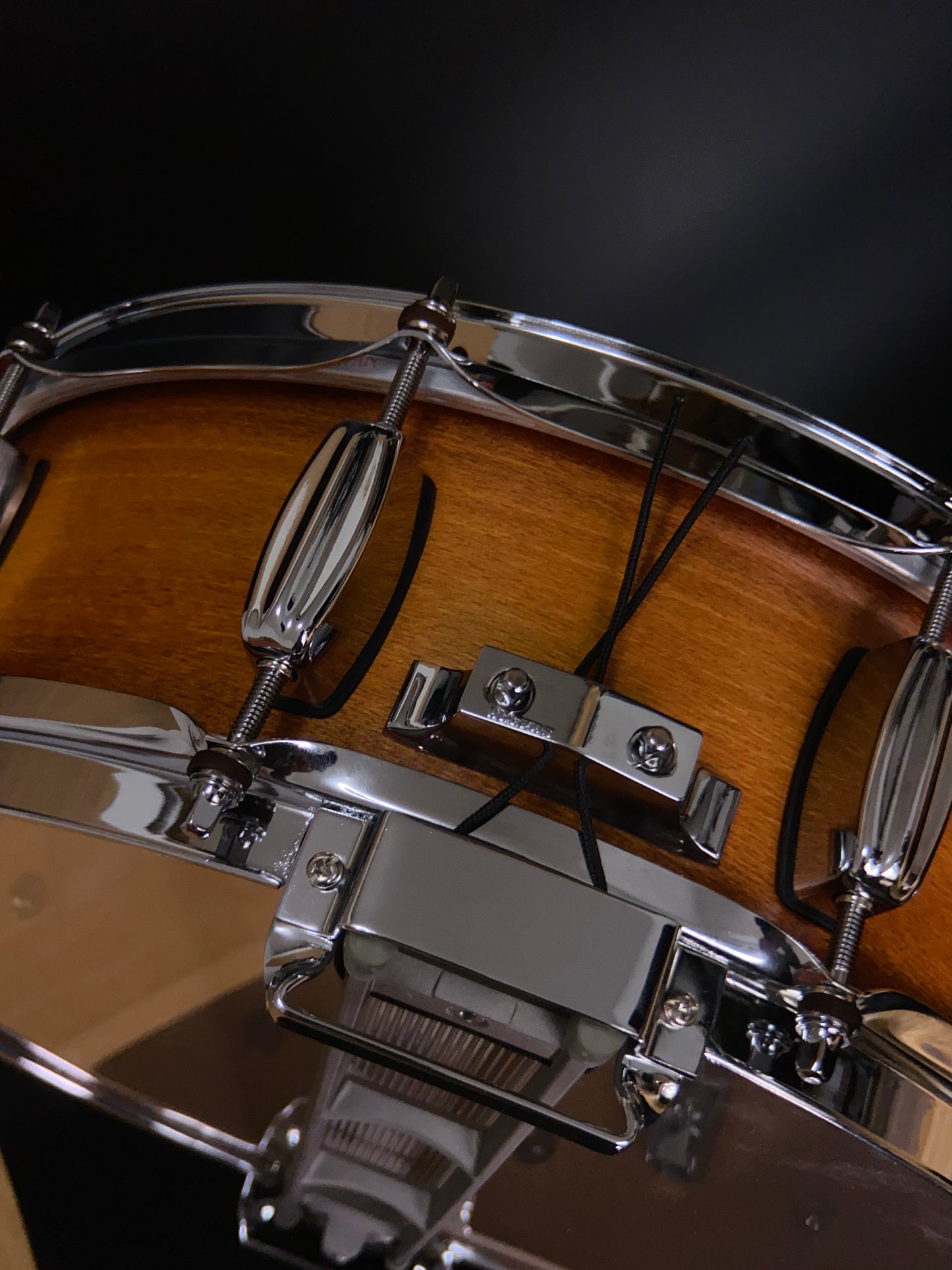 14" x 5" BearCustom Dynasonic Replica Snare, 5-Ply Buche, Vintage Sunburst