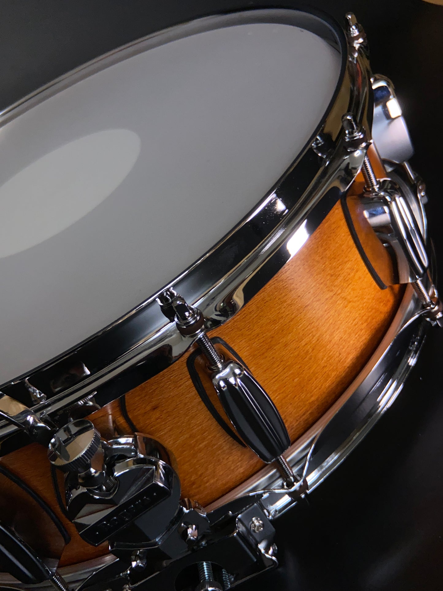 14" x 5" BearCustom Dynasonic Replica Snare, 5-Ply Buche, Vintage Sunburst