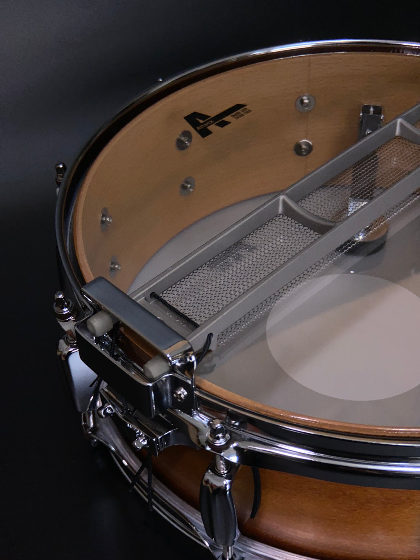 14" x 5" BearCustom Dynasonic Replica Snare, 5-Ply Buche, Vintage Sunburst