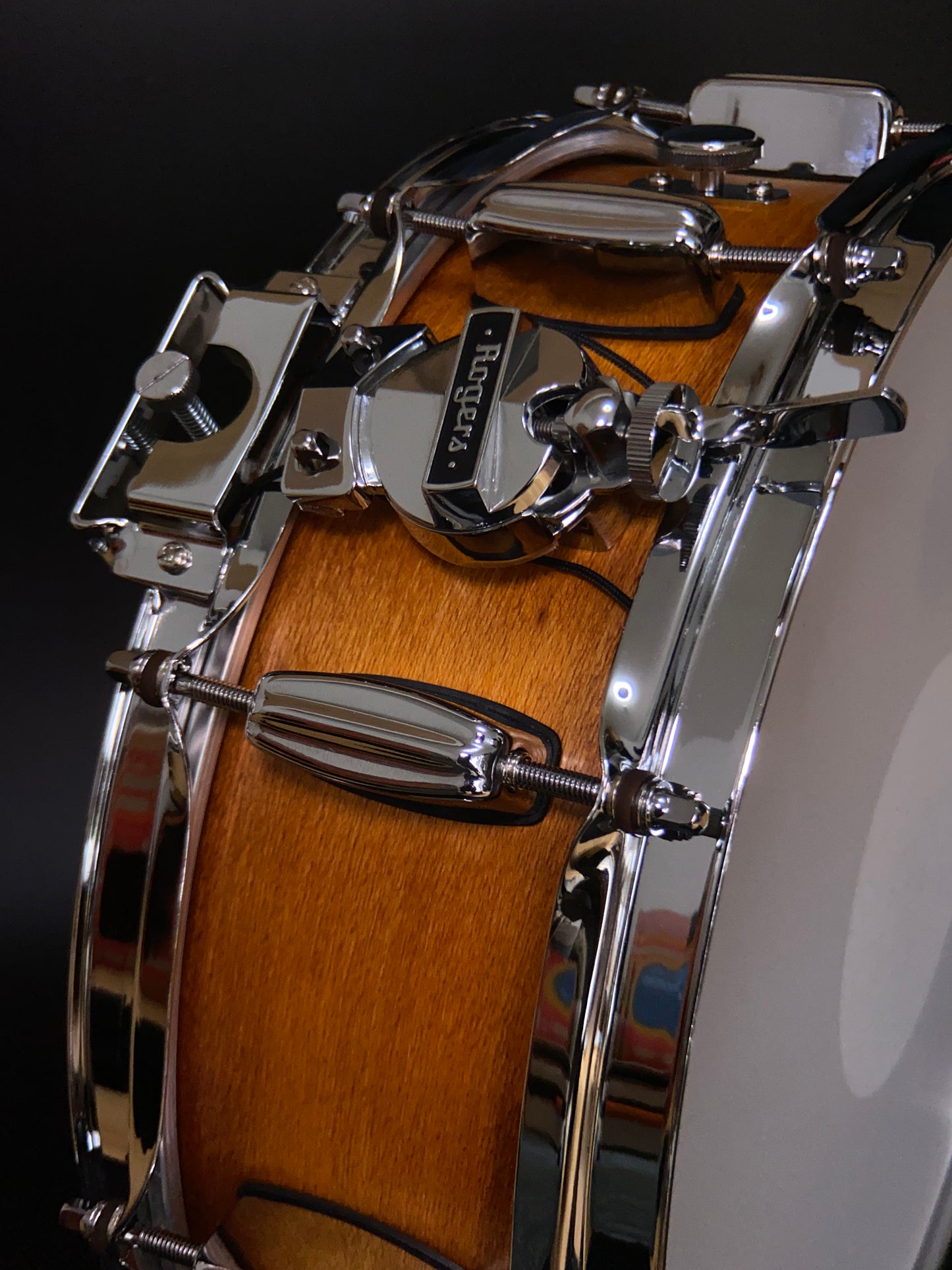 14" x 5" BearCustom Dynasonic Replica Snare, 5-Ply Buche, Vintage Sunburst
