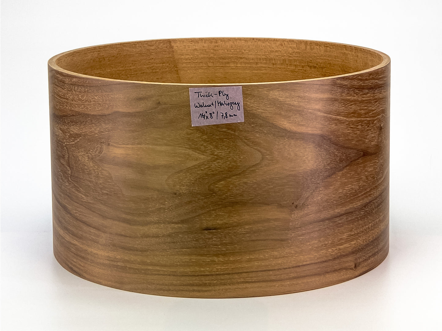 14" x 8" Walnuss/Mahagoni Thick-Ply Snareshell, 5-Ply