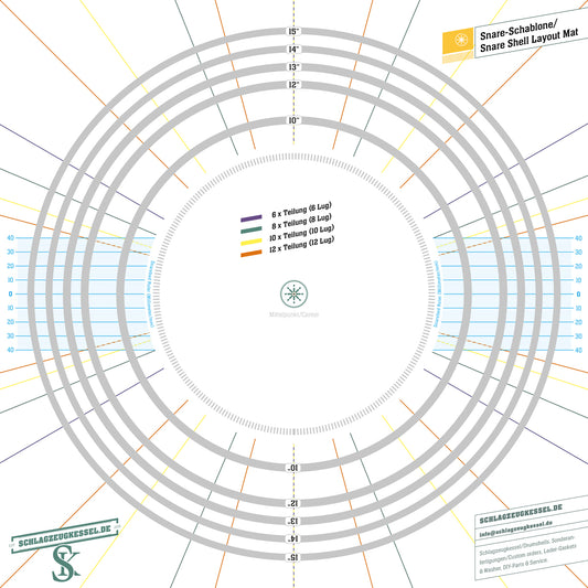 NEU! Schlagzeugkessel Snare-Drum Layout-Mat (Digital PDF Download)